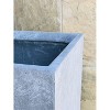 Set of 3 19" Square Concrete/Fiberglass Elegant Indoor/Outdoor Planters Slate Gray - Rosemead Home & Garden, Inc. - 4 of 4