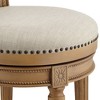 55 Downing Street Oliver 30 1/2" High Sand Fabric Scroll Back Swivel Bar Stool - 4 of 4