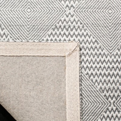Ivory and Gray Hand Loomed Wool Area Rug