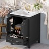 Kumasinova Bathroom Vanity,Storage Cabinet with Sink,1 Drawer,Soft-Close Doors with Built-in Shelves,Solid Wood Frame Vanity Cabinet for Bathrooms - 2 of 4