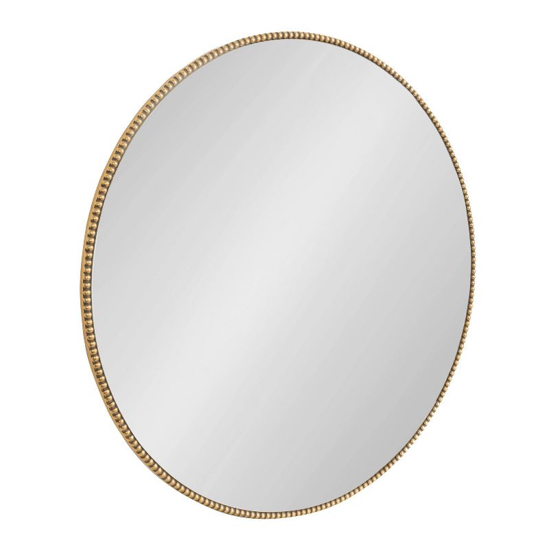28&#34; x 28&#34; Gwendolyn Round Beaded Accent Wall Mirror Gold - Kate &#38; Laurel All Things Decor, 1 of 9