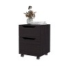 FM FURNITURE Newriver Nightstand with 1 Door and 1 Drawer , Wengue - 3 of 4