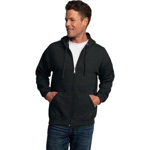 Fruit Of The Loom Mens Eversoft Fleece Extended Sizes Full Zip Hoodie - 1 of 2