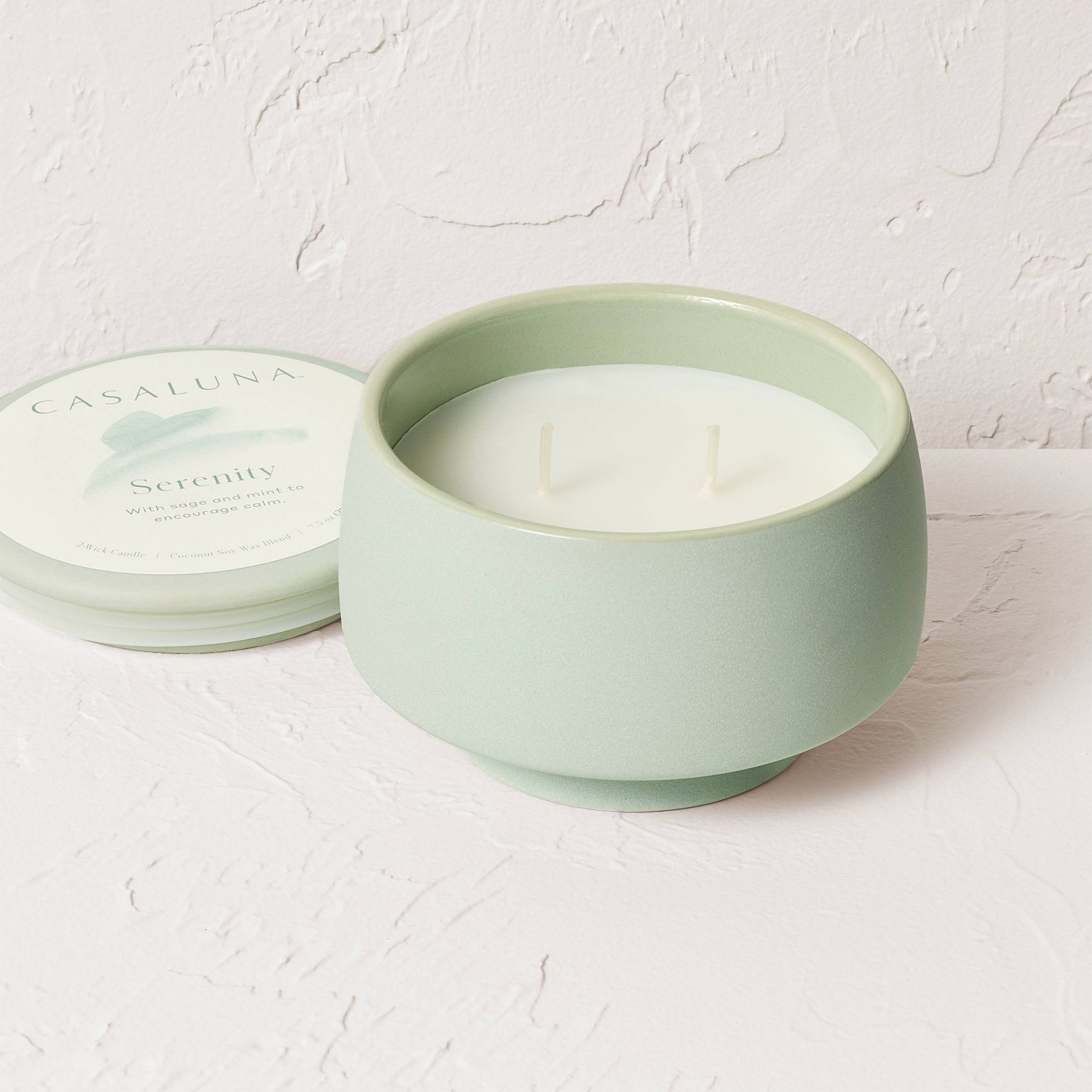 2 Wick Lidded Serenity Jar Candle 7.5oz - Casaluna™