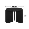 Kumasinova 27.25"/39" Round Solid Rubber Wood Coffee Table,Modern Center Table with Unique Leg Design,End Table for Living Room,Office,Black - 2 of 4