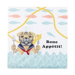 RightSide Designs Nauti Dogs/Pug Galley Chef Towel - 1 of 1