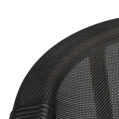 Safavieh Burke Black Wicker Outdoor Accent Chair Set of 2