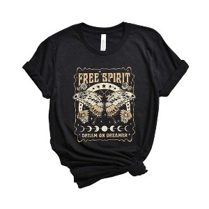 Simply Sage Market Women's Free Spirit Butterfly Short Sleeve Graphic Tee - 1 of 3