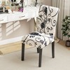 Tangkula Upholstered Dining Chairs Set of 4 Tufted Fabric Kitchen Chairs w/Padded Seat & Rubber Wood Legs Farmhouse Accent Chairs - 3 of 4