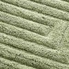 Knightsbridge Stylish And Comfortable All Season Traditional Racetrack Design Cotton Bath Rug, Sage - 4 of 4