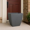 Tusco Products Plastic Modern Short Square Planter - 2 of 3