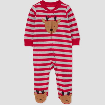 Image of Carter's Just One You®️ Baby Christmas Reindeer Sleep N' Play - Red 3M