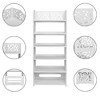 KTMBDW 5/6-Tier White Hollow Carved Shoe Rack - Wood-Plastic Board Storage Organizer - Narrow Entryway Boots Display Holder - 4 of 4