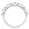 EVERLY JEWELRY | Sterling Silver 1/8 CT TGW White Topaz And 3.5 - 4 MM White Freshwater Cultured Pearl Fashion Ring - 4 of 4