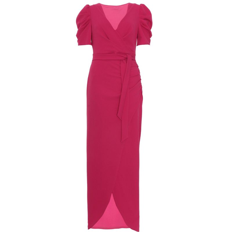 QUIZ Women's Puff Sleeve Maxi Dress, 4 of 6