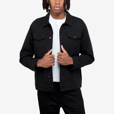 Мужские куртки X RAY Men's Denim Jacket in JET BLACK Size L — фото 4