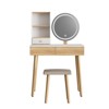 31.5" Makeup Vanity Desk Set with LED Mirror - 2 of 4