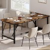 Dining Table for 8 People, 70.87-Inch Rectangular Wood Kitchen Table with Strong Metal Frame - 2 of 4
