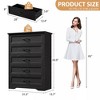5/6 Drawers Dresser for Bedroom,Chest of Drawers,Farmhouse Modern Wooden Dresser,Storage Organizer Dresser for Bedroom,Living Room,Kids Room - 3 of 4