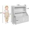 Kids Bookshelf, Wooden Toy Storage Organizer with Cubby, Toddler Bookcases Fit for Playroom, Children's Room, Bedroom, Nursery School - 4 of 4