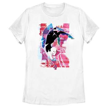 Women's Spider-Man: Across the Spider-Verse Spider Gwen Colorful Poster T-Shirt