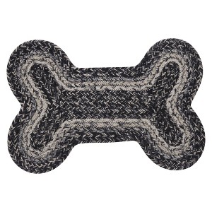 Sawyer Mill Black White Indoor/Outdoor Small Bone Rug 11.5x17.5 - 1 of 4