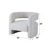 Teddy Accent Chair with Soft Textured Upholstery and Durable Wooden Frame - 4 of 4