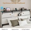 BDELITE King size bed, metal bed frame with charging station, no need for box spring-86.65*77.32*46.18 Inch, White - 4 of 4