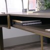 Engineered Wood L-Shaped H-Base Computer Desk with Drawers and Shelves - 4 of 4