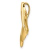 Black Bow Jewelry Diamond Whale Tail Slide in Polished 14k Yellow Gold - 2 of 4