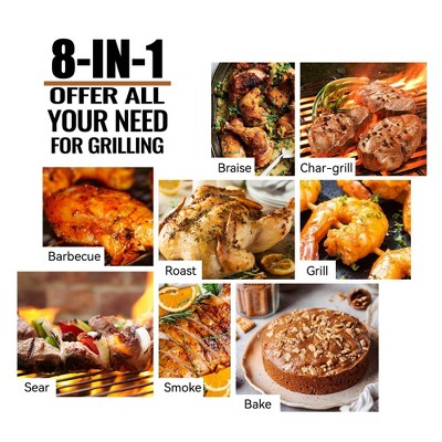 ZPG-6002B Brown Wood Pellet Grill with Rotisserie