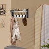 Sorbus 24 Inch Floating Wall Shelf with 5 Heavy Duty Hooks – for Entryway, Bathroom, Bedroom, Kitchen, or Mudroom - 4 of 4