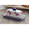 Blue Rose Polish Pottery M074 Manufaktura Butter DIsh - 2 of 3