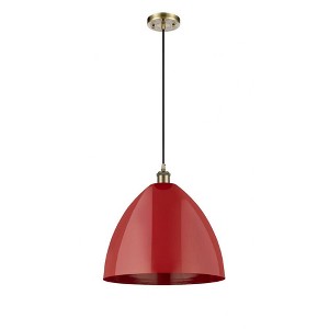Plymouth Dome - 1 Light Cord Hung Mini Pendant In Industrial Style-18.75 Inches Tall and 16 Inches Wide - 1 of 1