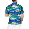 LA LEELA Men's Hawaiian Shirts Short Sleeve Button Down Shirt Mens Summer Shirts Casual Holiday Hawaii Island Shirts for Men Funny - 2 of 4