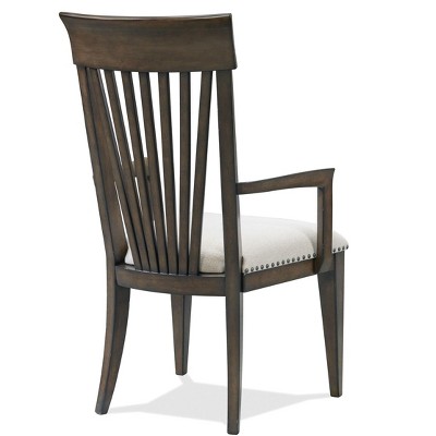 Grant Beige Upholstered Armchairs with Nailhead Trim, Set of 2
