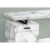 Vynxaria Computer Desk, Home Office, Laptop, Left, Right Set-up, Storage Drawers, 48"l, Work, White Marble Look Laminate, Black - 2 of 4