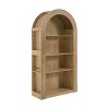 Arched Bookcase with 4 Open Shelves,Tall Bookcase with Storage Shelf for Living Room or Bedroom,Mid Century Modern Display Bookcase-Cuddlewood - 3 of 4