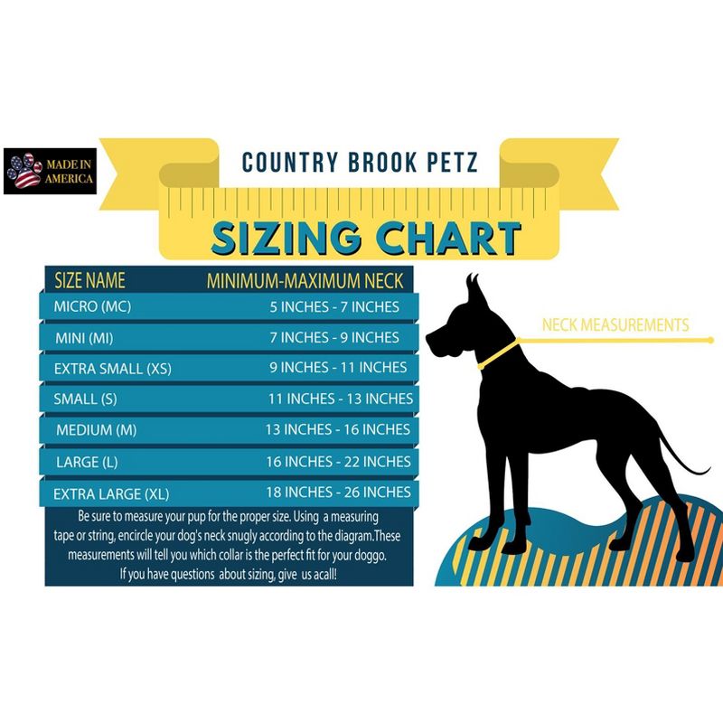 Country Brook Petz American Made Deluxe Nylon Dog Collar - Light Cyan, Large, 4 of 9