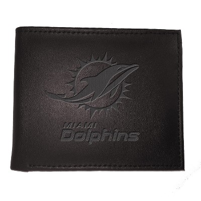 Evergreen Miami Dolphins Bi Fold Leather Wallet
