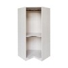 TIRAMISUBEST Polygon Corner Wardrobe Closet with Hanging, Bedroom Armoire Clothes Organizer with Dual Shelving Units - 3 of 4