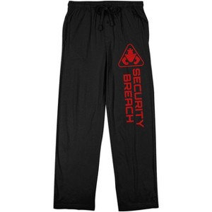 Five Night's at Freddy's Red Title Logo Men's Black Graphic Sleep Pants - 1 of 2