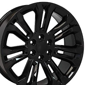 OE Wheels CV43B 22 Inch Rim Fits Silverado 1500 Style 6x139.7 22x9 Gloss Black - Hollander 5666 (1) - 1 of 4