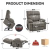 ChicFurnit Living Room Chair Arm Accent Chair Manual Recliner Heavy Duty Lift Support Massage Functions for Living Room, 39.77"*36.62"*42.13" - 3 of 4