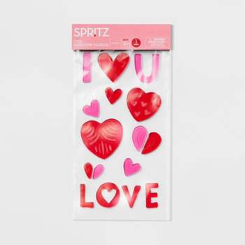 Valentine Sticker Set. Love stickers pack with animals By