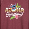 Women's - Lilo and Stitch - Aloha Christmas Lightweight French Terry Wide Neck Long Sleeve Shirt - 2 of 4