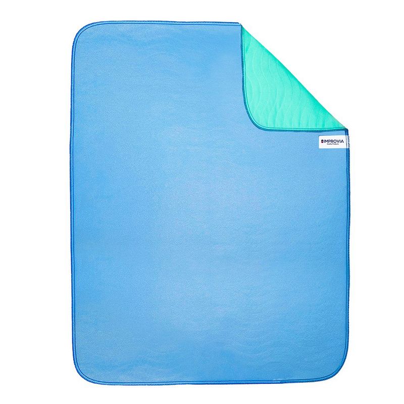 Improvia Washable Underpads, Heavy Absorbency Reusable Bedwetting Incontinence Pads - Blue, 4 of 5