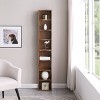 CLIHOME 8-Layer Adjustable Shelf Ultra-thin Bookshelf, Multi-functional Bookshelves, Display Cabinet, Uility Storage Shelves - 2 of 4