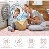 Machine Washable Hallway Runner Rug, Modern Floral Low Pile Carpet with Non Slip Rubber Backing, Foldable Area Rug for Entryway, Laundry, Kitchen - 4 of 4