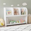 MAYEERTY Bookcase with 4 Compartments, Storage Book Shelf, Storage Display Toy Organizer for Children's Room Playroom White - 3 of 4